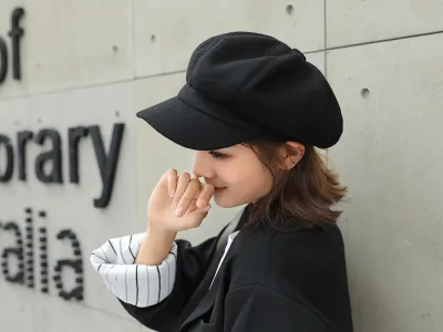 Women Fashion Casual Woolen Belle Duck Tongue Hat