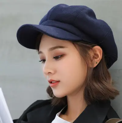 Women Fashion Casual Woolen Belle Duck Tongue Hat