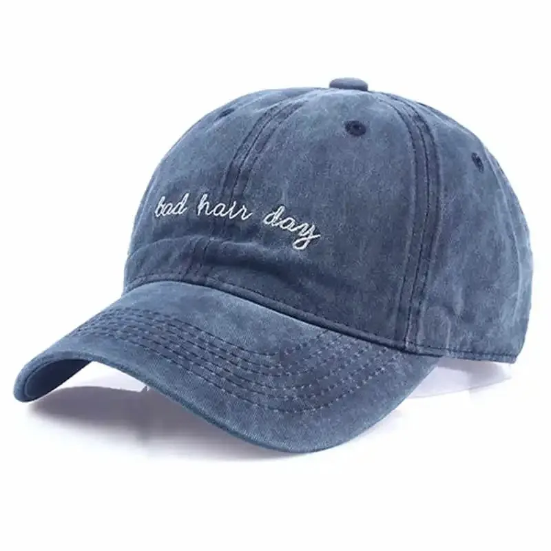 Fashion Retro Unisex Solid Color Letter 3D Embroidery Cotton Cap