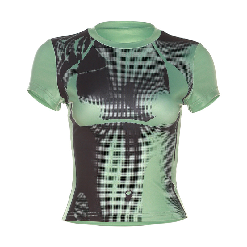 Wholesale Women Fashion 3D Printing Sleeveless Slim Fit