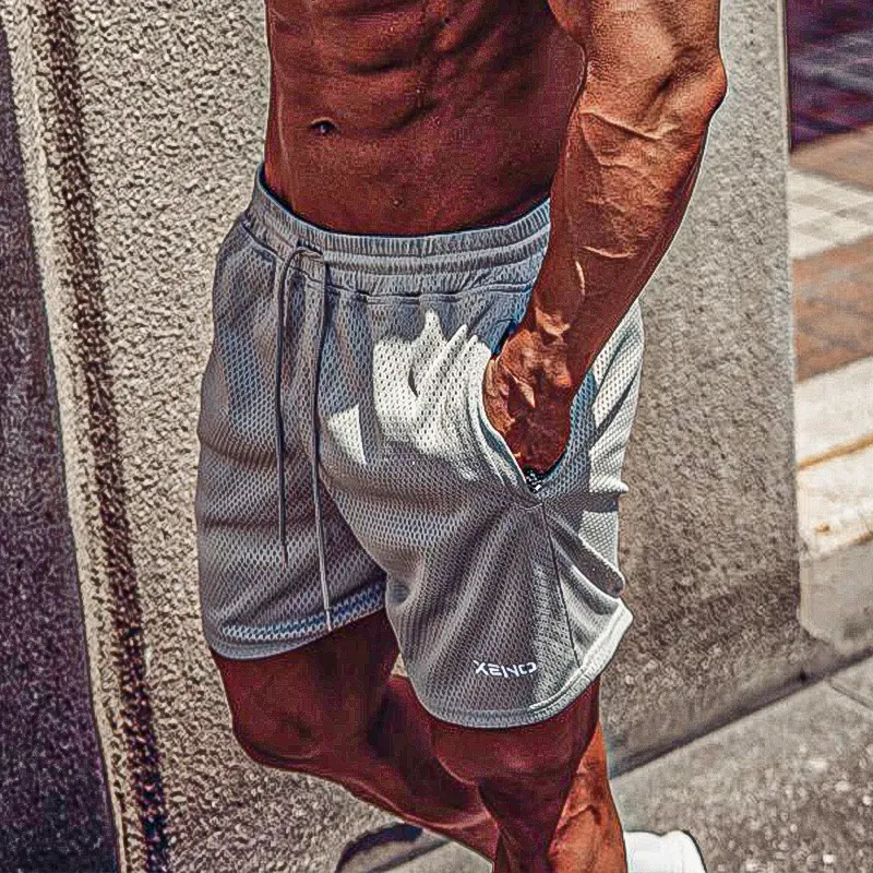 Men Casual Quick-Drying Breathable Elastic Sports Shorts Street Tide Bermuda Shorts