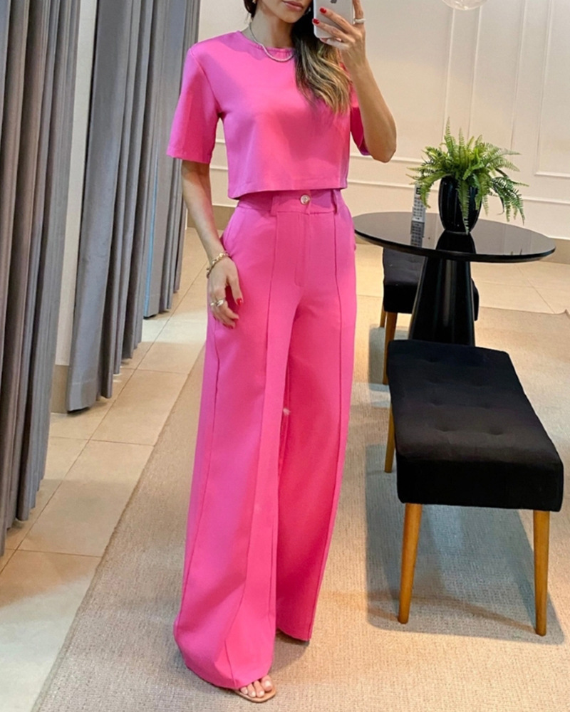 売れ筋商品|||トミー ヒルフィガー カットソー トップス レディース Women's 2-Pc. Short-Sleeve T-Shirt & Wide-Leg Cropped Pants Pajama Set Blossom Ditsy Floral Tommy Hilfiger Women's Short Sleeve Tee and Wide Leg Crop