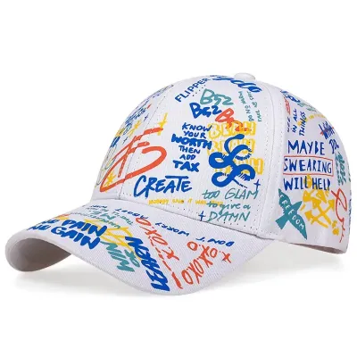 Unisex Fashion Multicolor Graffiti Baseball Cap