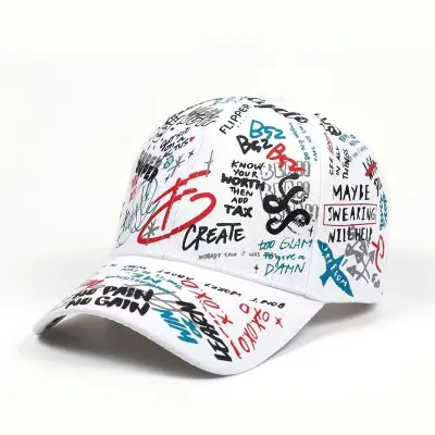 Unisex Fashion Multicolor Graffiti Baseball Cap