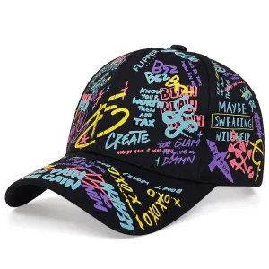 Unisex Fashion Multicolor Graffiti Baseball Cap