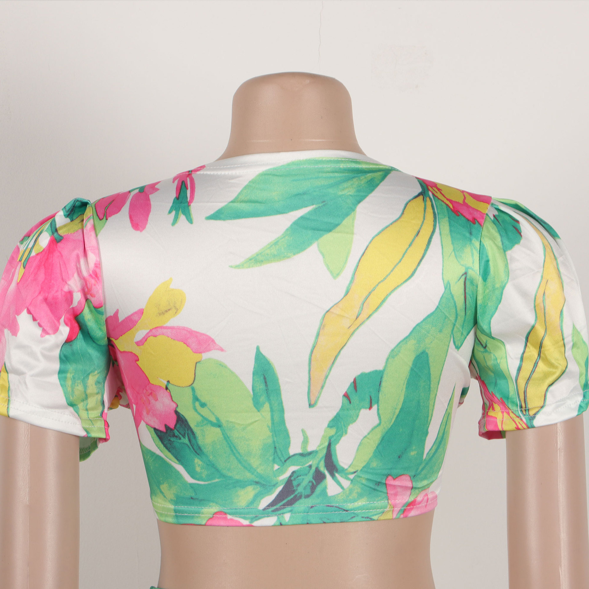 Wholesale Women Fashion Casual Floral Printed Short Sleeve