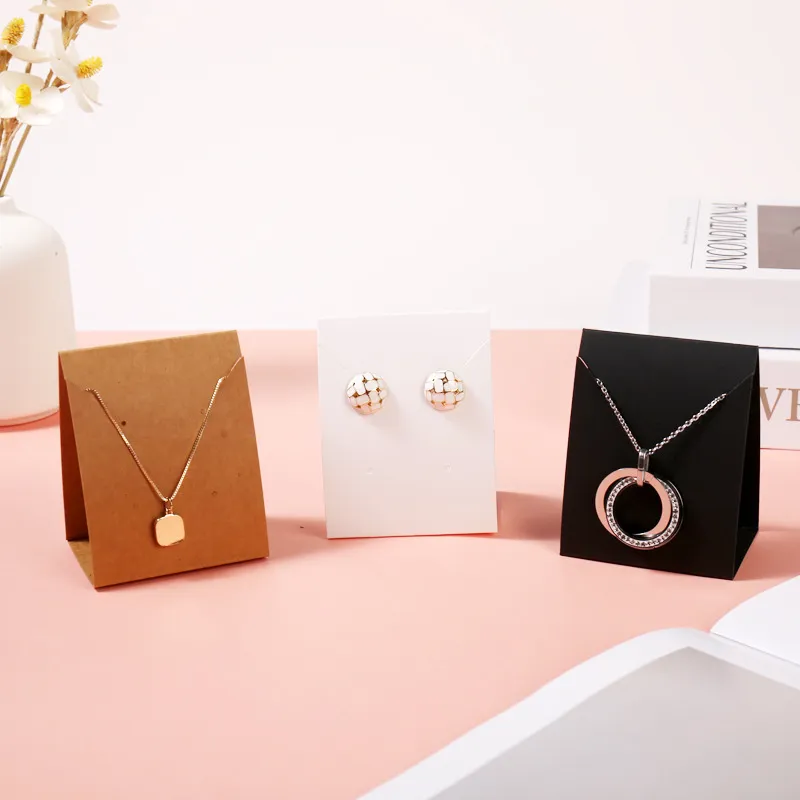 Simple Paper Cardboard Jewelry Display Packaging Card 100 Sheets