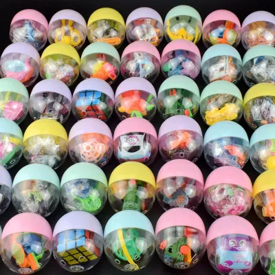 Cartoon Transparent Macaron Gashapon Ball Plastic Children Toy Party Favor