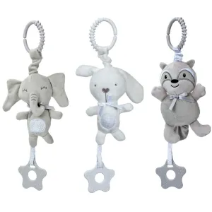 Cartoon Rabbit Owl Animal Shape Baby Bell Teether Plush Pendant Toy