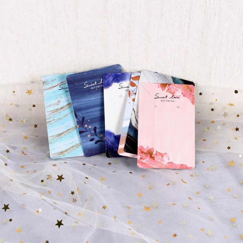 Fashion Printing Earring Display Card Jewelry Packaging - 6x9cm (100 Pieces)