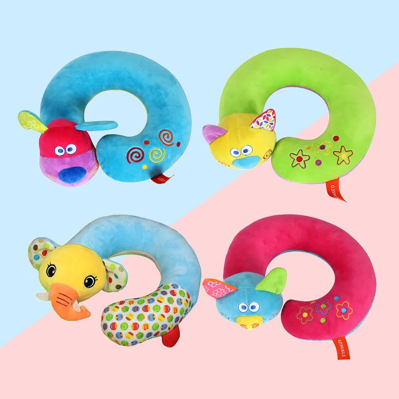 Children Cartoon Animal Travel Safety Seat U Neck Pillow