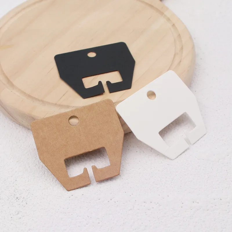 Simple Paper Cardboard Jewelry Packaging Card 5*4.5cm 100pcs