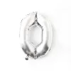 40 Inch Silver Large Number Aluminum Film Balloon (0)