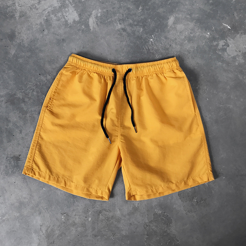 Wholesale Men Casual Candy Color Mid Waist Sports Shorts