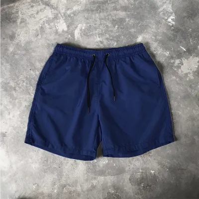 Men Casual Candy Color Mid Waist Sports Shorts