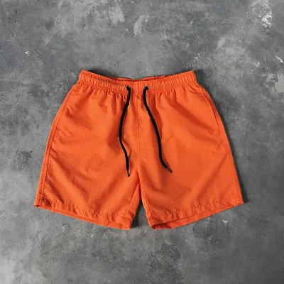 Men Casual Candy Color Mid Waist Sports Shorts