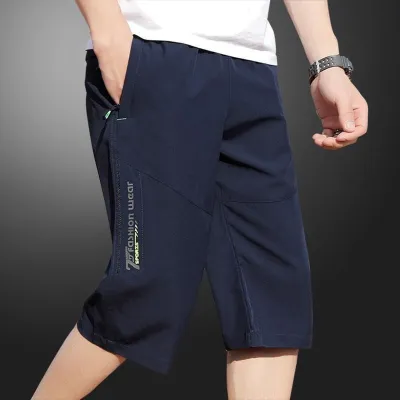 Men Casual Straight Loose Elastic Breathable Sports Shorts