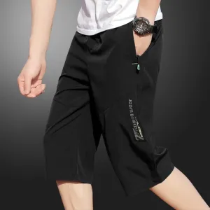Men Casual Straight Loose Elastic Breathable Sports Shorts