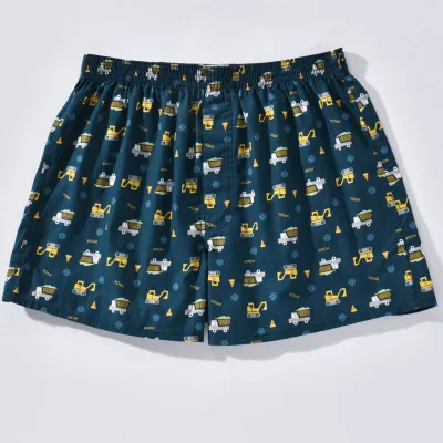 Men Fashion Printed Loose Breathable Cotton Beach Shorts