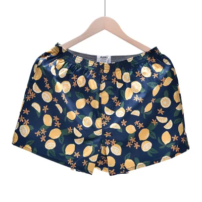 Men Fashion Printed Loose Breathable Cotton Beach Shorts