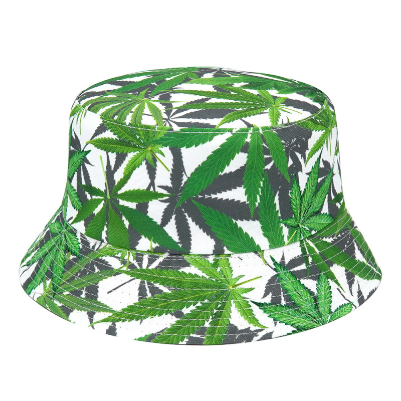 Wholesale Unisex Trendy Leaf Print Bucket Hat