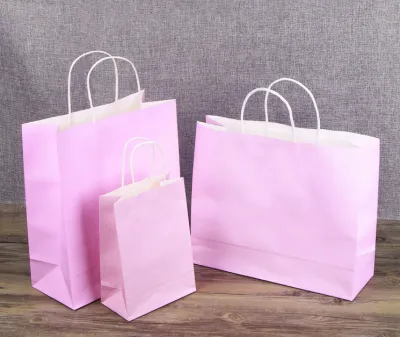 Fashion Multiple Specifications Kraft Paper Gift Shopping Bag