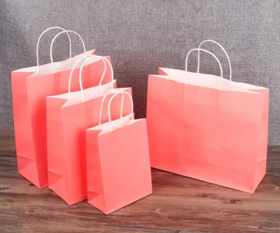 Fashion Multiple Specifications Kraft Paper Gift Shopping Bag