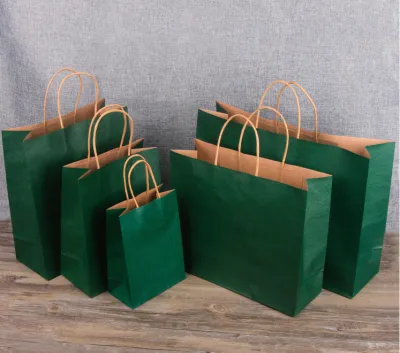 Fashion Multiple Specifications Kraft Paper Gift Shopping Bag