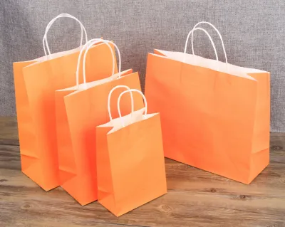 Fashion Multiple Specifications Kraft Paper Gift Shopping Bag