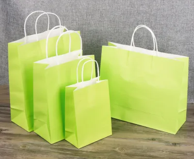 Fashion Multiple Specifications Kraft Paper Gift Shopping Bag