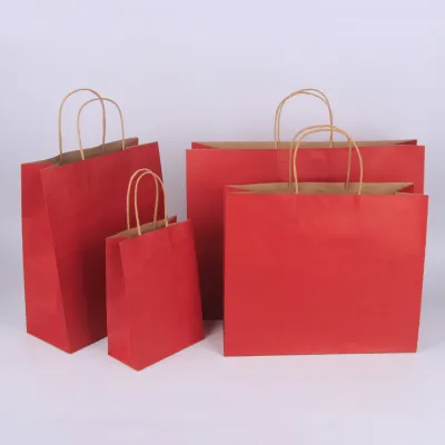 Fashion Multiple Specifications Kraft Paper Gift Shopping Bag