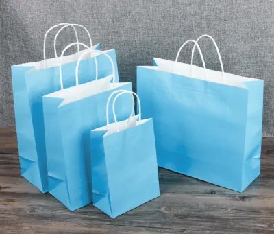 Fashion Multiple Specifications Kraft Paper Gift Shopping Bag