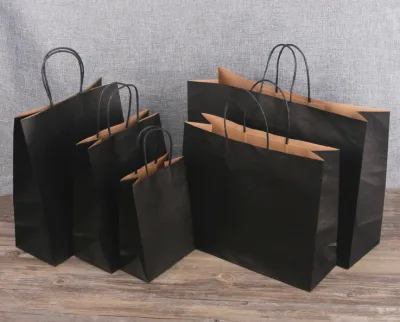 Fashion Multiple Specifications Kraft Paper Gift Shopping Bag