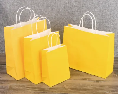 Fashion Multiple Specifications Kraft Paper Gift Shopping Bag