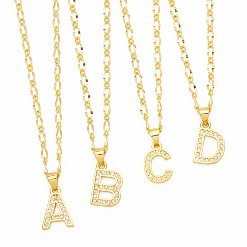 Wholesale Women Fashion Micro-Paved Zircon 26 English