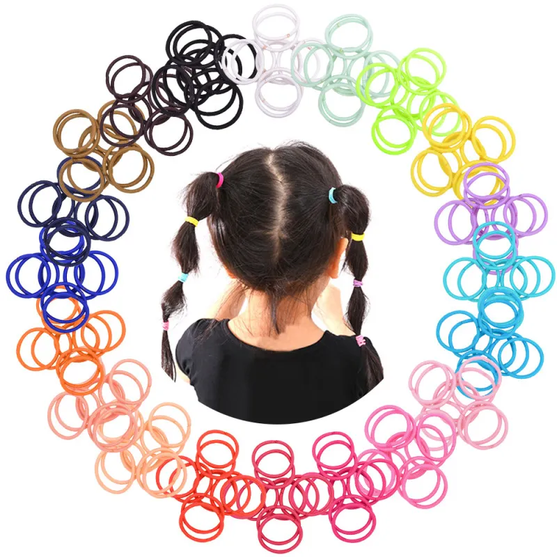 Children Kids Baby Simple Fashion High Elasticity Pure Color Hair Ring