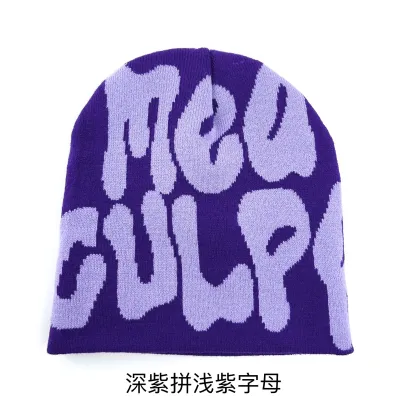 Unisex Trendy Hip-Hop Alphabet Jacquard Knit Beanie