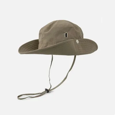 Women Outdoor Casual Sunshade Breathable Drawstring Bucket Hat