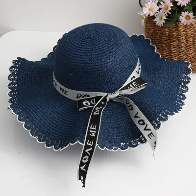 Women Fashion Wavy Edge Outdoor Travel Vacation Big Brim Sun Hat