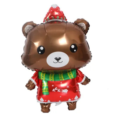 Christmas Cartoon Santa Snowman Sock Balloon Holiday Party Decoration
