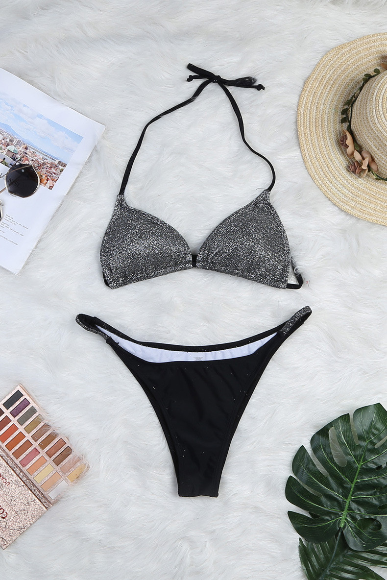 Wholesale Women Fashion Summer Vacation Glitter Halter Neck