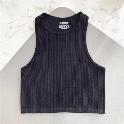 Women Quick-Drying Sleeveless High Waist Yoga Crop Tank Top
