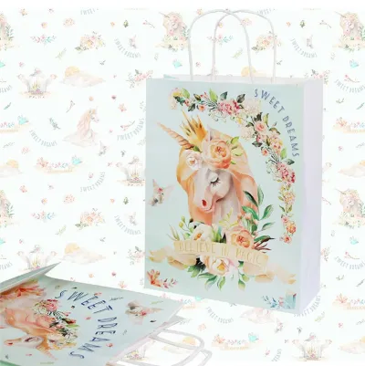 Children Day Cute Animal Print Hand Gift Paper Shopping Bag