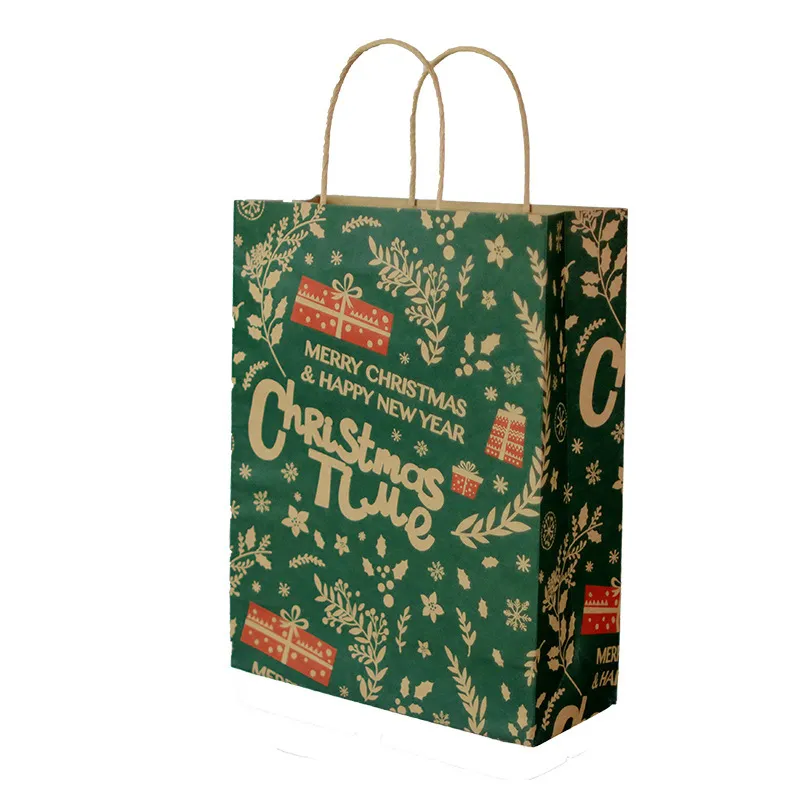 Christmas Cartoon Print Portable Storage Gift Tote Bag Customizable