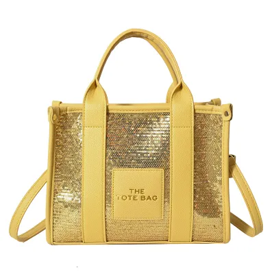 Women Fashion Sequin Large Capacity Zipper Shoulder Crossbody Bag