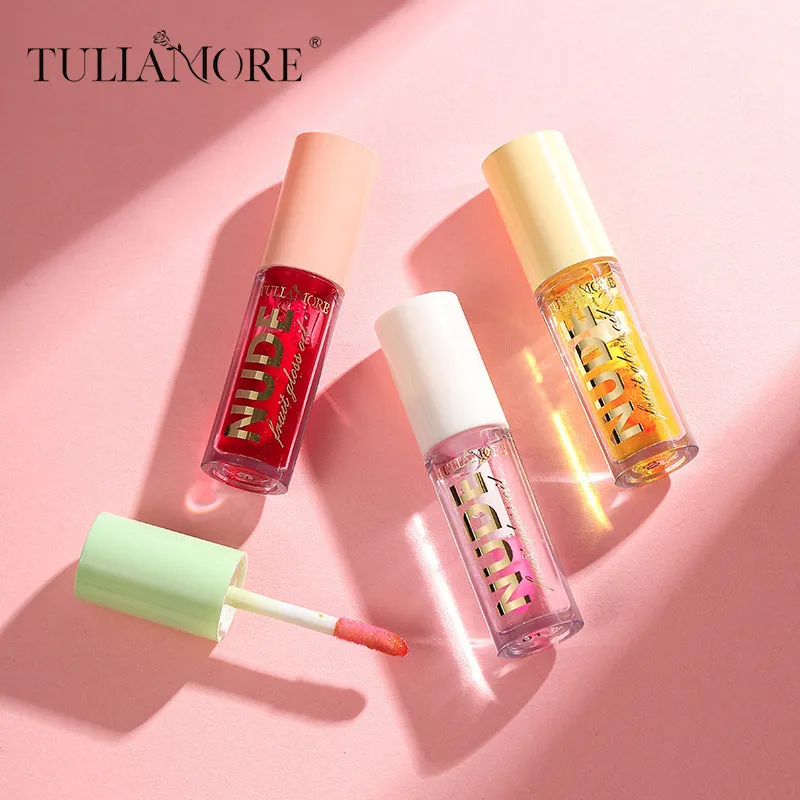 3 Kinds Of Fruit Flavor Mirror Water Lip Oil Lip Gloss Toddler Lip