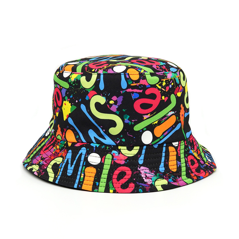 ☆THE GREATEST☆ Stripe Bucket Wholesale Unisex Fashion Double-Sided Letter Pattern Bucket Hat