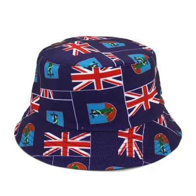 Unisex Fashion Double-Sided Geometric Flag Printing Bucket Hats