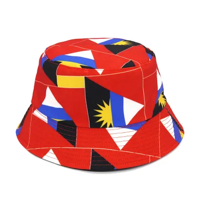 Unisex Fashion Double-Sided Geometric Flag Printing Bucket Hats