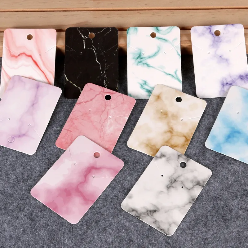 100Pcs Color Printed Earrings Jewelry Packaging Card